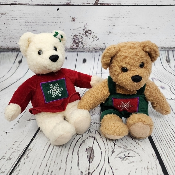 Hallmark Kiss Kiss Christmas Holiday‎ Bears - Picture 1 of 8
